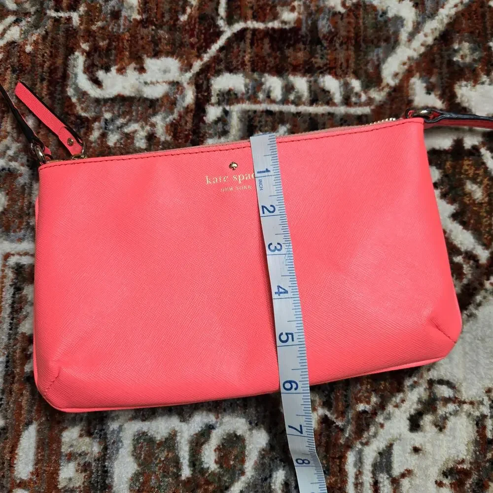 Kate Spade New York Mikas Pond Janelle Crossbody Bag Coral Gold Travel Small